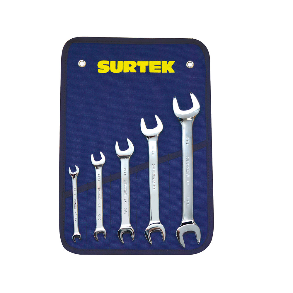 SURTEK JGO 5 LLAVES ESPANOLAS 205 1/2X5/16 A 3/4X7/8"