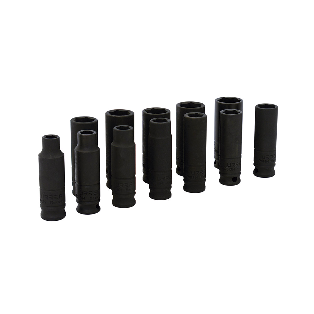 URREA JGO 11PZ DADOS IMP LGO 3/8 MM