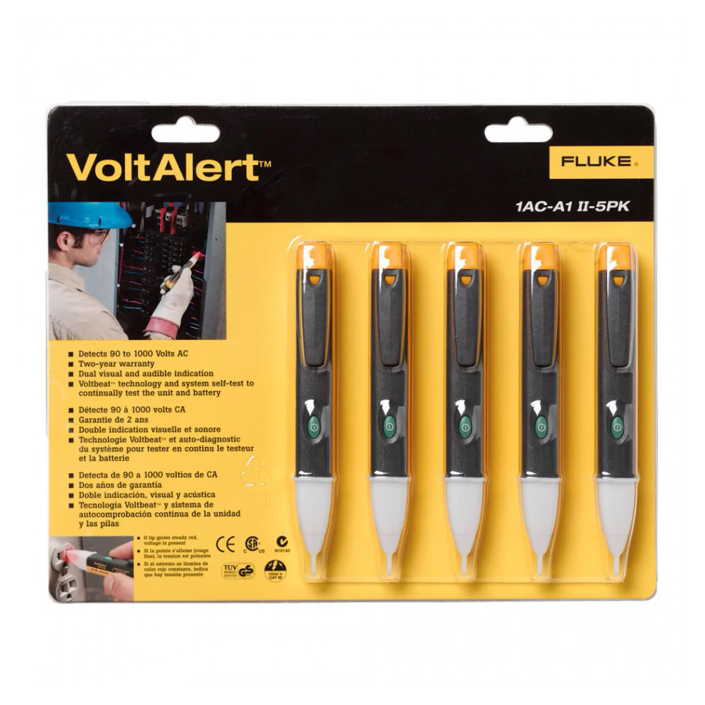 FLUKE DETECTOR DE VOLTAJE VOLTALERT-II PQ/5PZ 1AC-A1-II 5PK