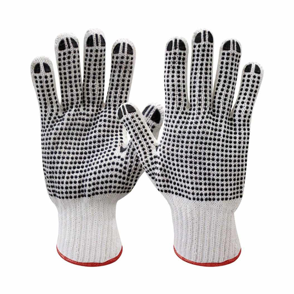 DOGOTULS GUANTES ALGODÓN      POLIESTER BCO UNIT PUNTO PVC