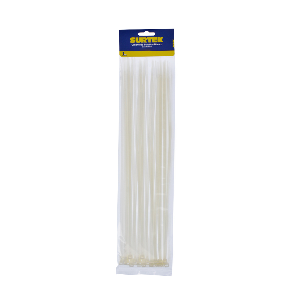 SURTEK CINCHO-COLLARIN 50PZ   NATURAL 4.6X300MM 114212