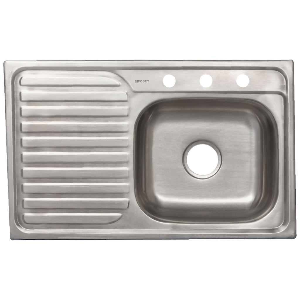 FOSET TARJA 1PILA 1ESC DER    80X50CM INOX S/P TA-851D