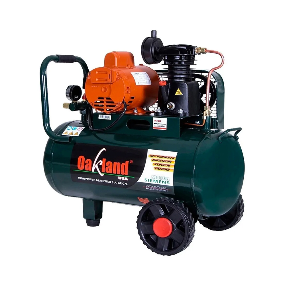 OAKLAND COMPRESOR 3/4HP 40LT  120PSI DE BANDA COM-3450