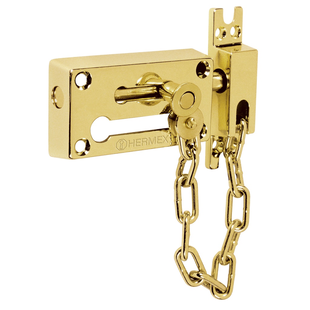 HERMEX PASADOR C/CADENA       LATON P/PUERTA PACA-1
