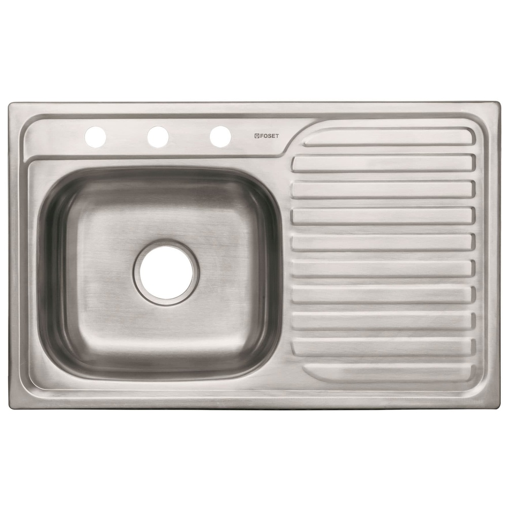 FOSET TARJA 1PILA 1ESC IZQ    80X50CM INOX S/P TA-851I