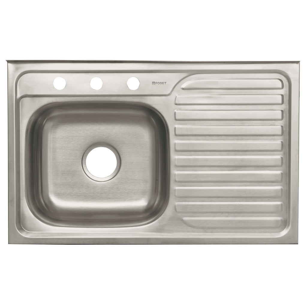 FOSET TARJA 1PILA 1ESC IZQ    80X50CM INOX S/P TA-850I