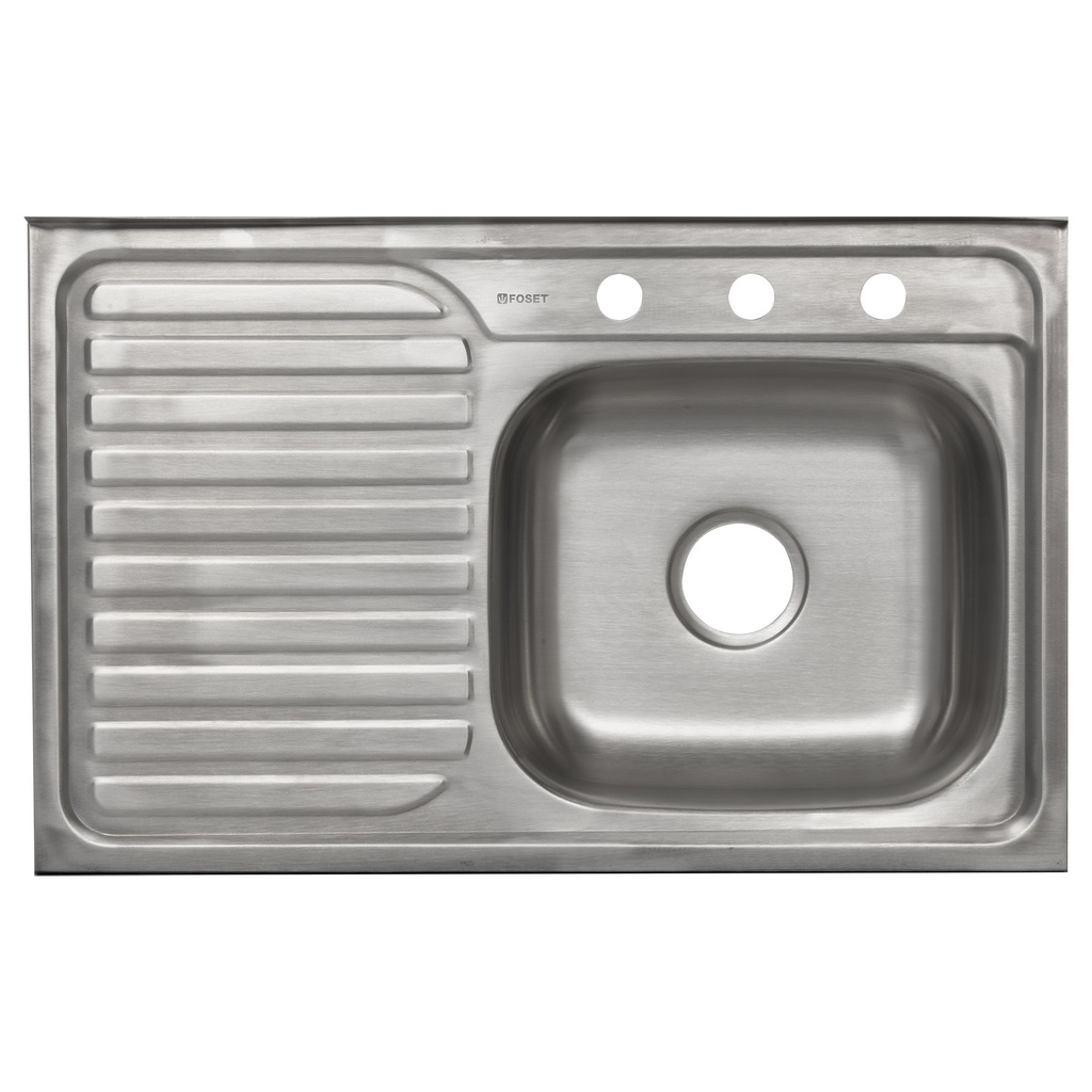 FOSET TARJA 1PILA 1ESC DER    80X50CM INOX S/P TA-850D