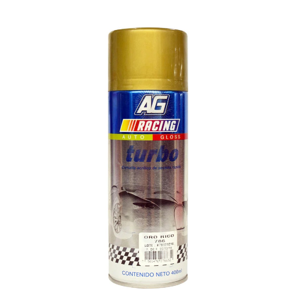 TURBO PINTURA AEROSOL ORO RIC O MET 400 ML AT78605
