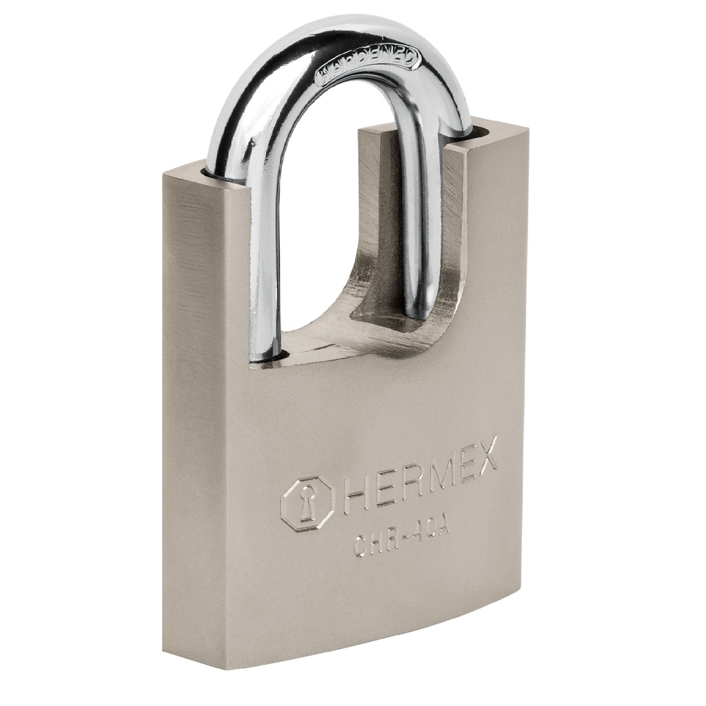 HERMEX CANDADO CHR-40A 40MM HIERRO C/CORAZA LLAVE ANTIGANZUA