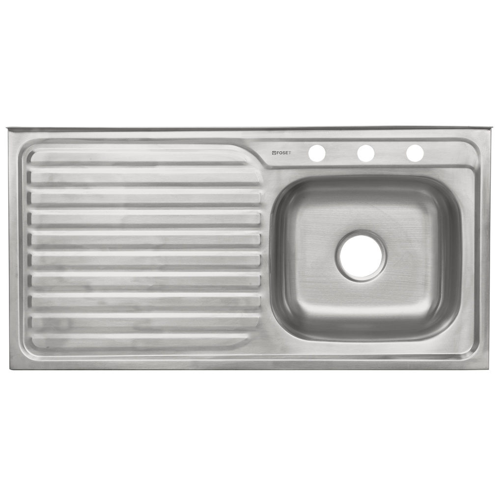 FOSET TARJA 1PILA 1ESC DER    100X50CM INOX S/P