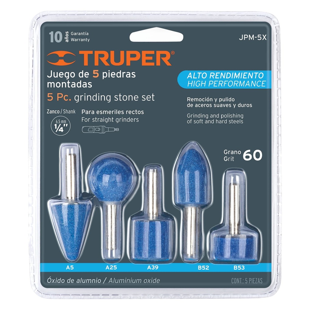 TRUPER PUNTAS MONTADAS JPM-5 5PZA ALTO RENDIMIENTO