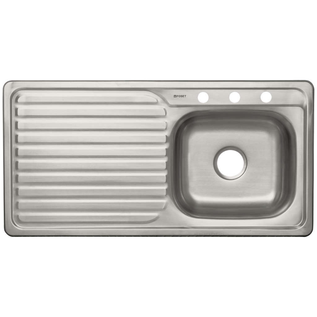 FOSET TARJA 1PILA 1ESC DER    100X51CM INOX S/P