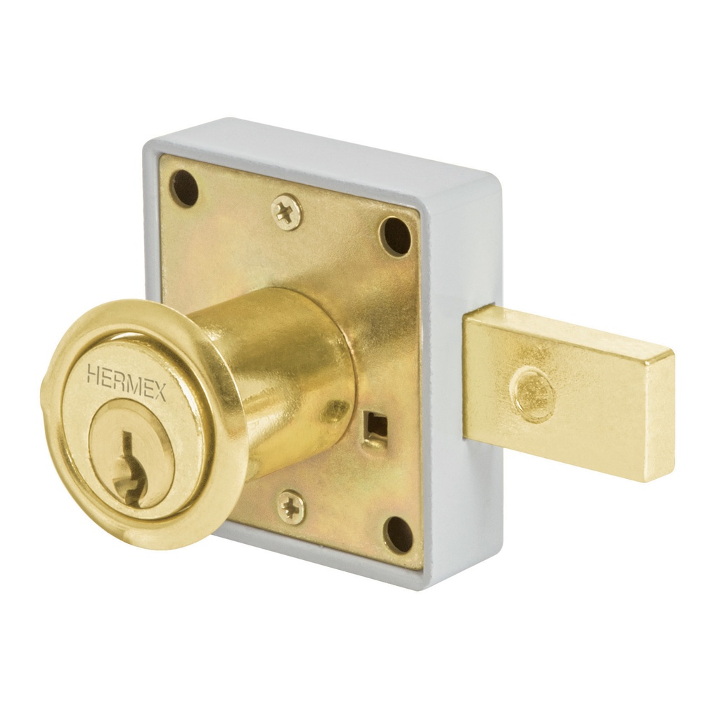 HERMEX CERRADURA P/MUEBLE CM-26L LATON ACCION HORIZONTAL