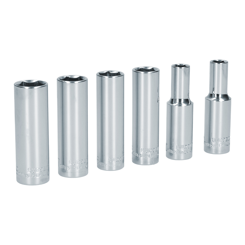 SURTEK JUEGO DE 6 DADOS LARGOSMETRICOS 1/2"