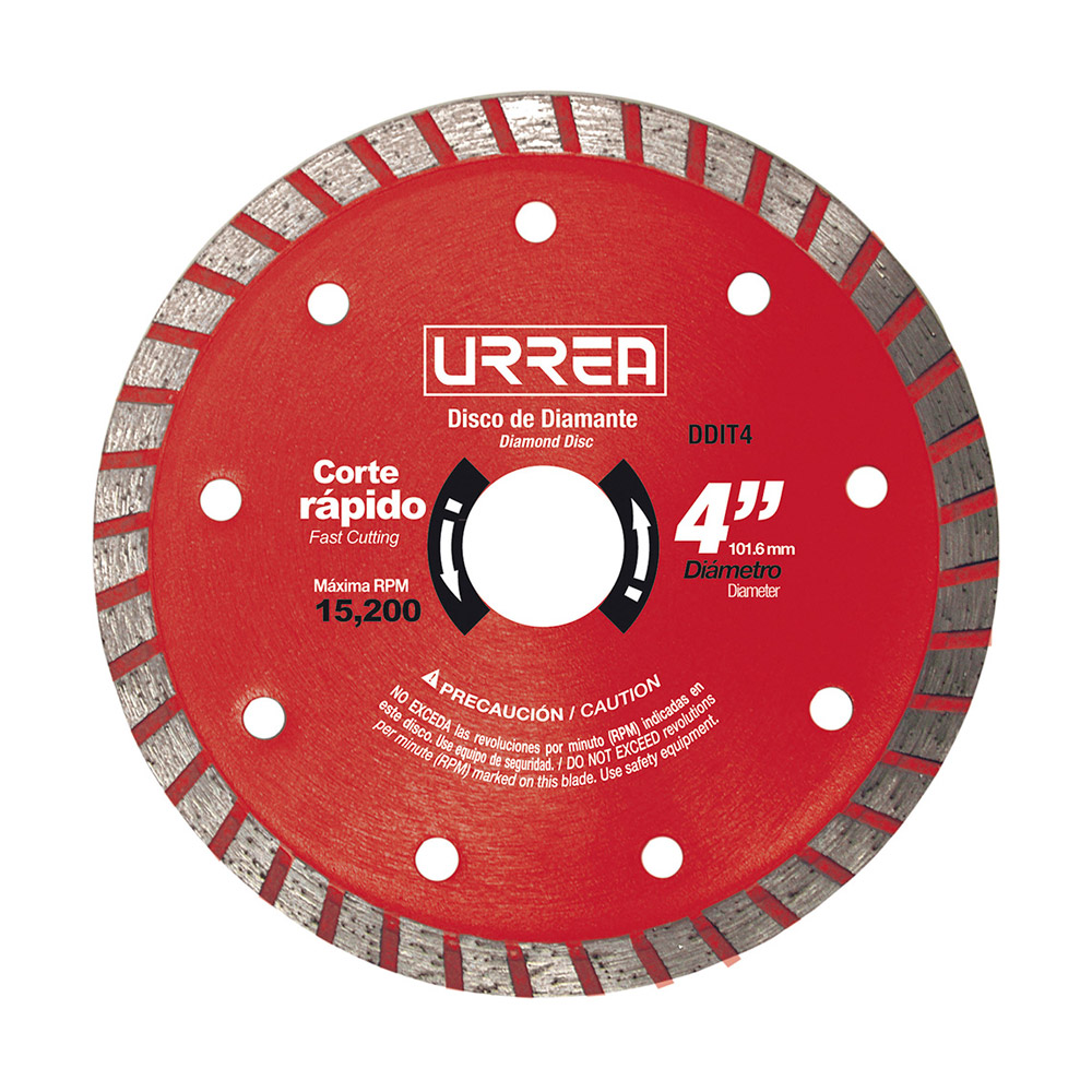 URREA DISCO CORTE DIAMANTE 4" DDIT4