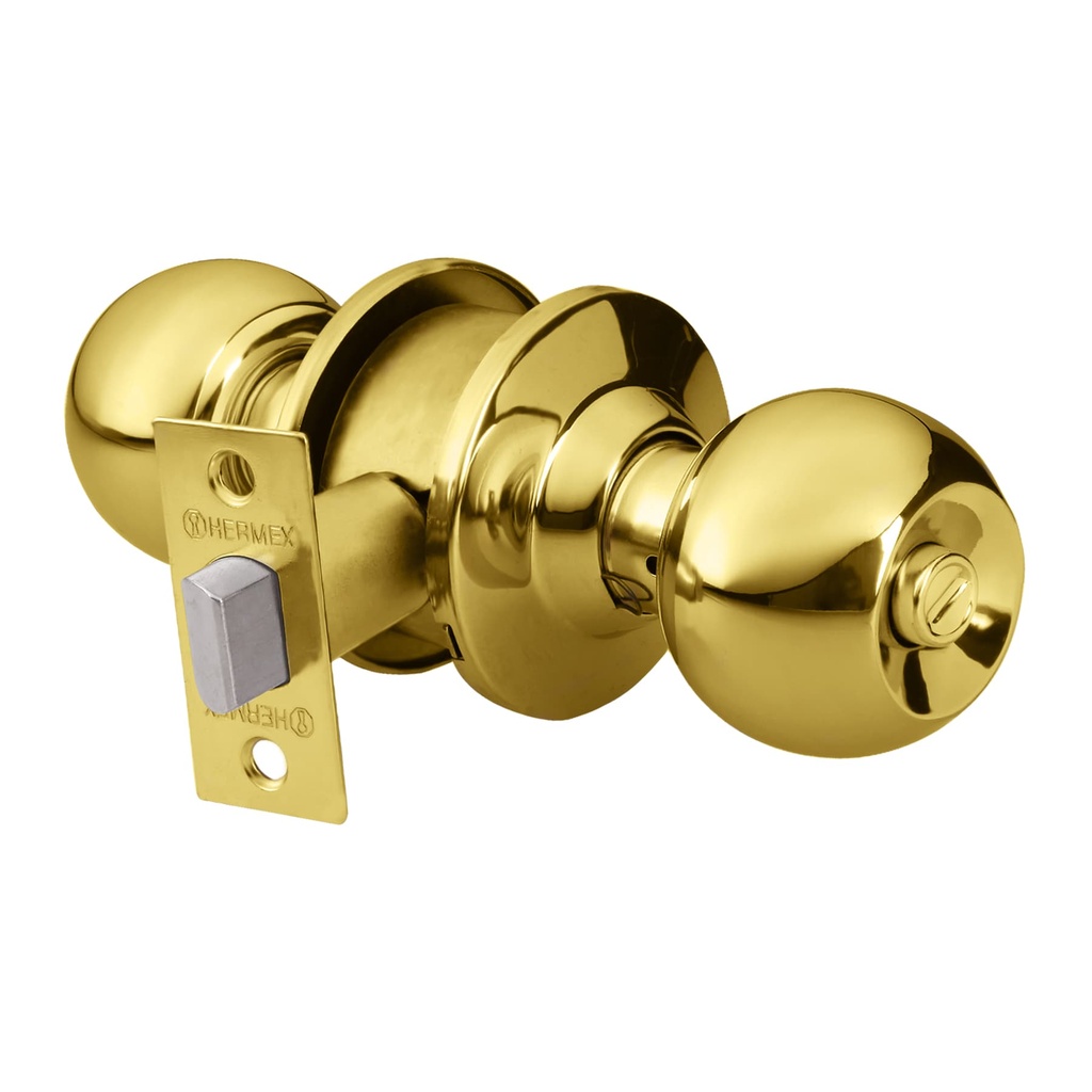 HERMEX CERRADURA CEPO-11B ESFERA BANO LATON BRILLANTE