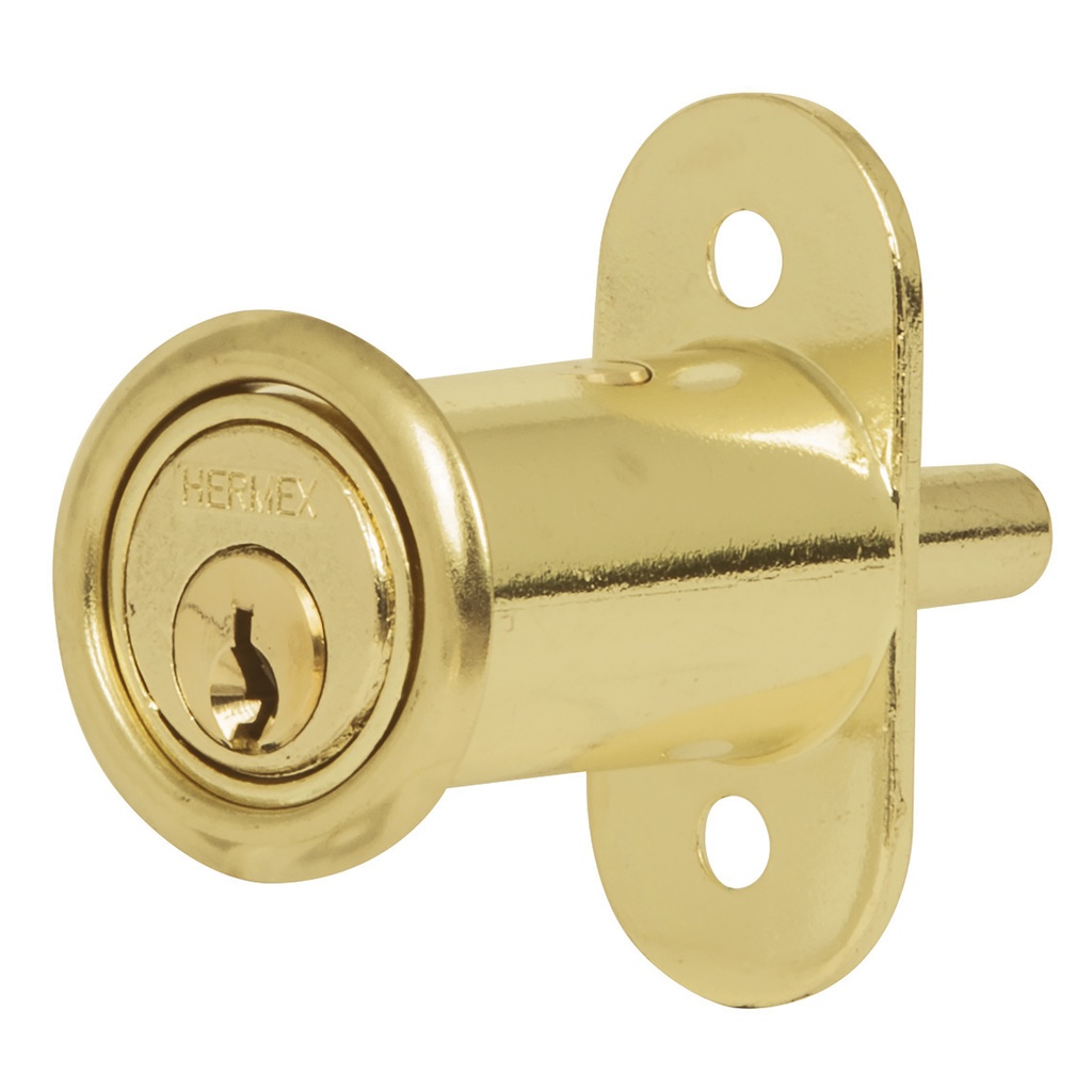 HERMEX CERRADURA P/MUEBLE CM-20L LATON TIPO BOTON