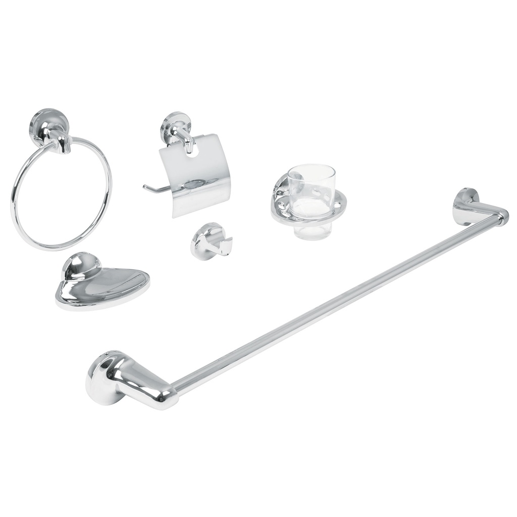 FOSET ACCESORIOS J-4000 AQUA P/BANO JGO 6PZA