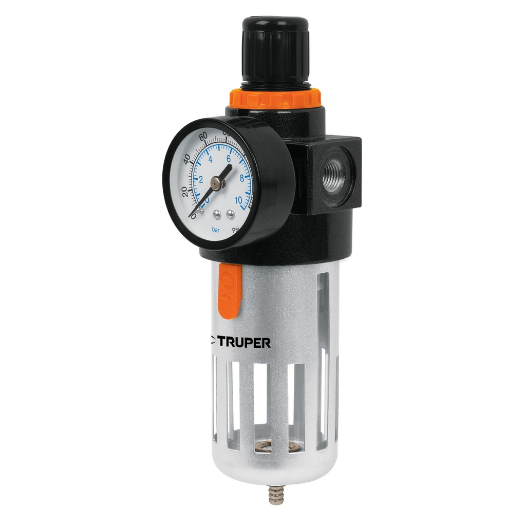TRUPER FILTRO FIRE-1/4 REGULADOR DE AIRE ESCALAS BAR/PSI