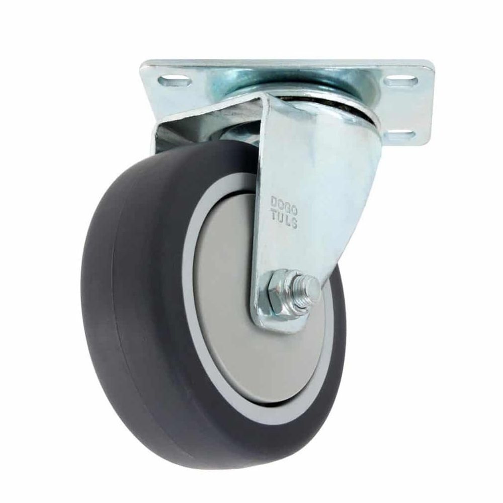 RODAJA GIRATORIA 4" RUEDA GRISPOLIPROP./TERMOPLASTICO