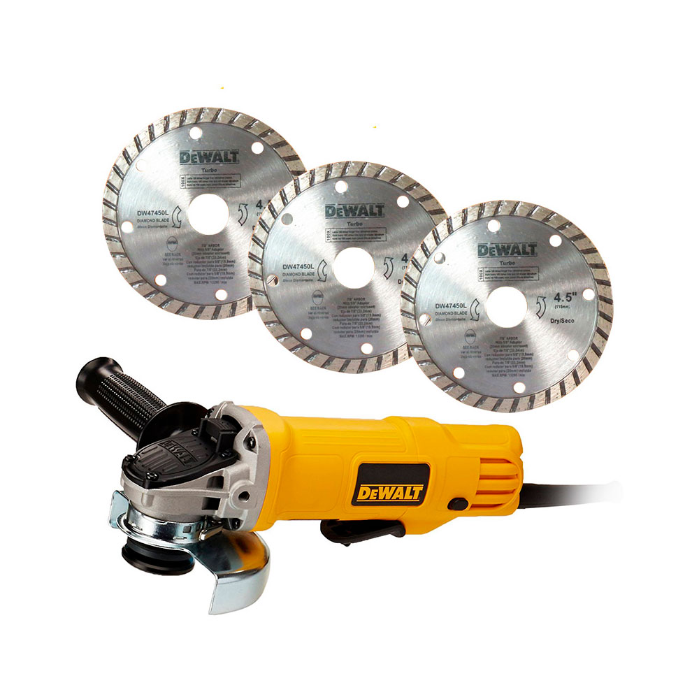 DEWALT COMBO MINIESMERILADORA+3DISCOSDWE4120X-B3