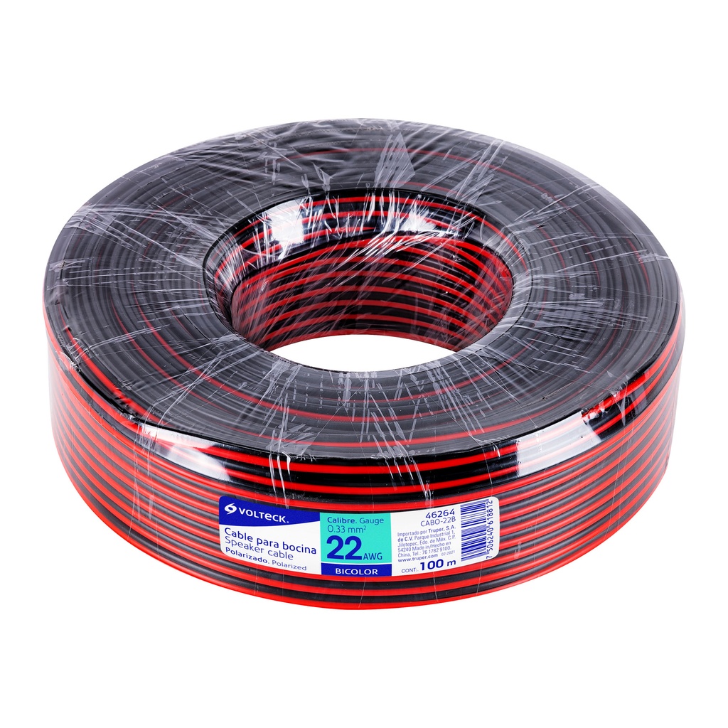 VOLTECH CABLE DUPLEX CABO-22B 22AWG VOLTECH POLARIZADO P/B