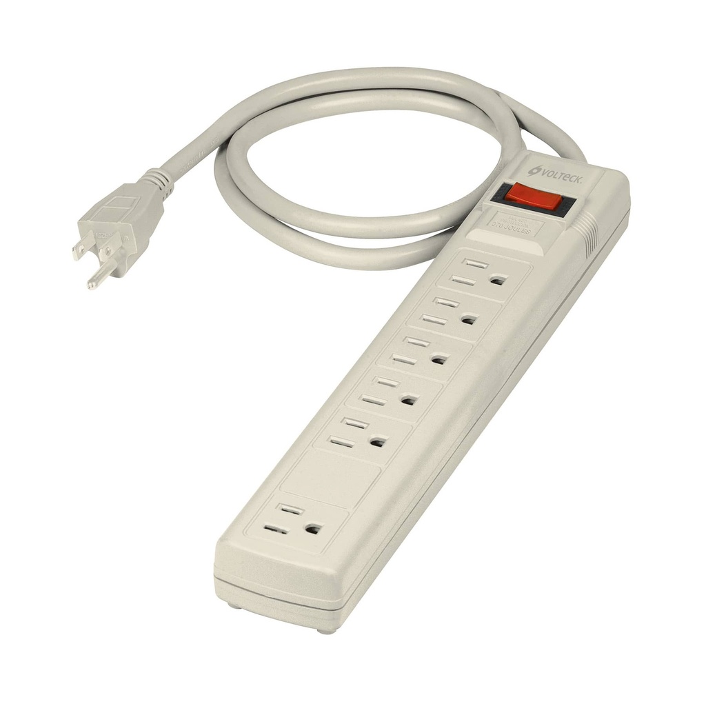 VOLTECK MULTI SUPRESOR D/PICOS450 JOULES 6 ENTRADAS C/TIERRA