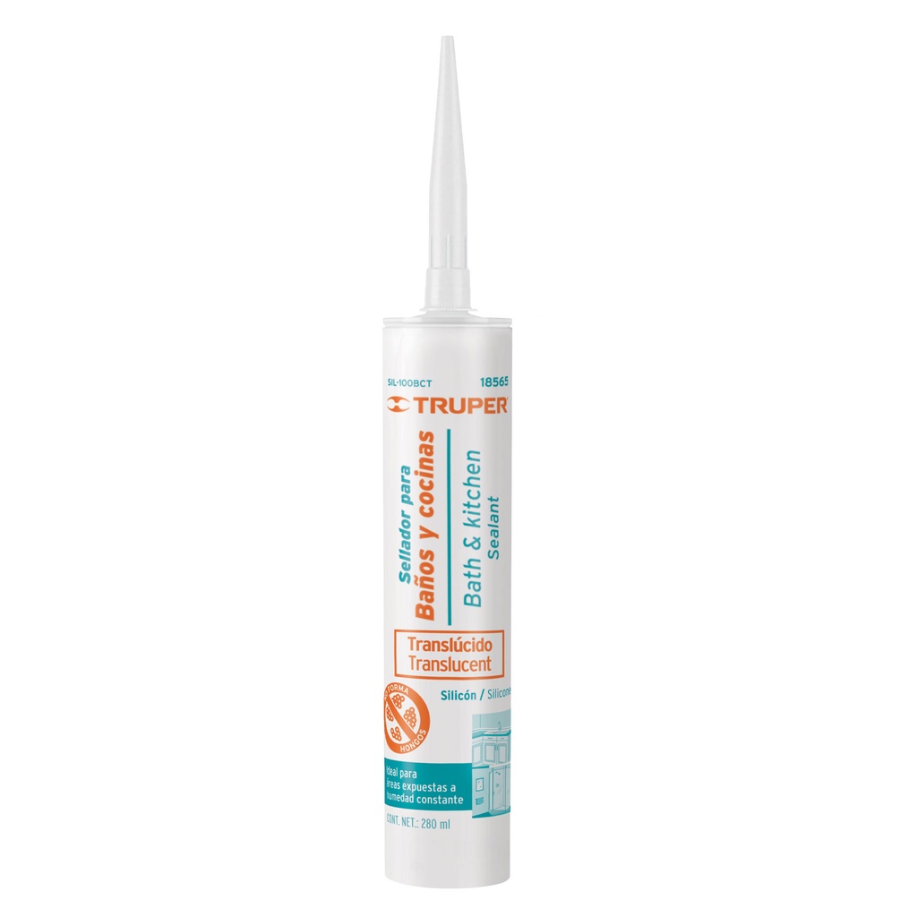 TRUPER SELLADOR P/BAÑO Y      COCINA TRASLUC 280ML SIL-100BC
