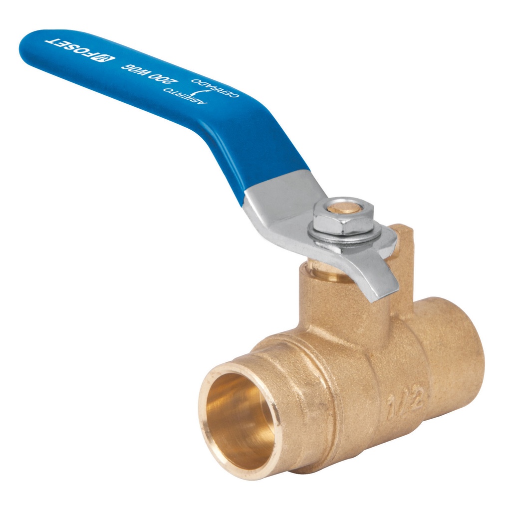 FOSET VALVULA BOLA SOLDABLE   013MM 1/2" LATON