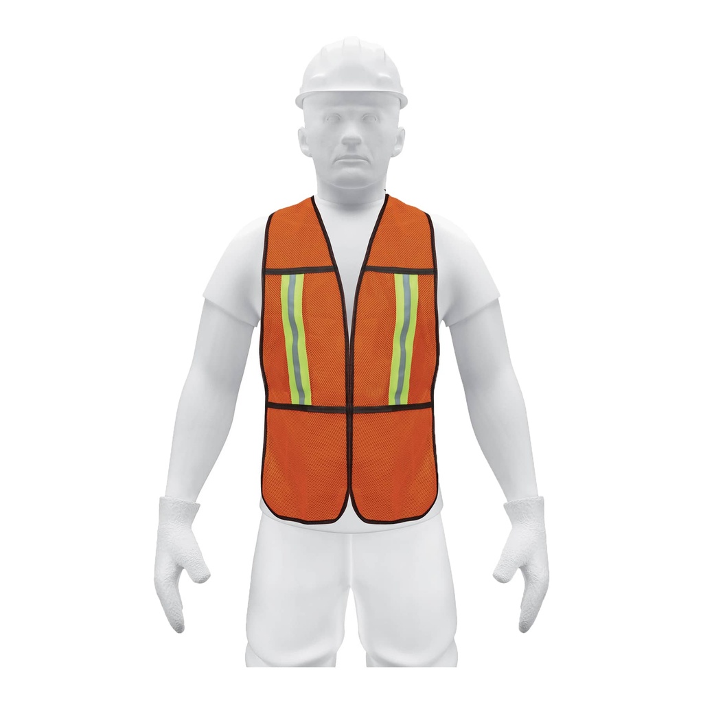 PRETUL CHALECO SEGURIDAD CHS-200N NARANJA CINTAS DE 3/4"