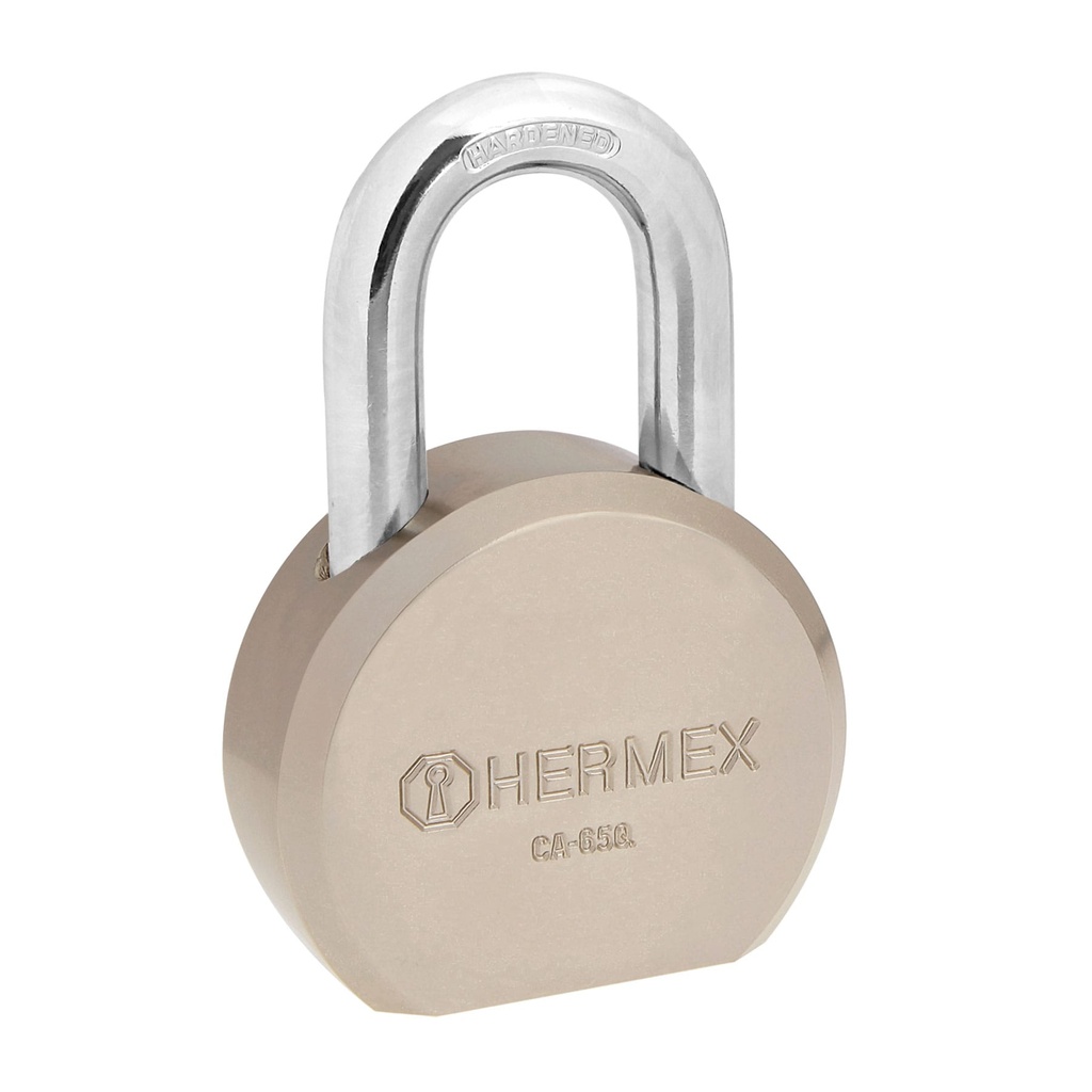 HERMEX CANDADO CA-65Q 65MM ACERO GANCHO CORTO
