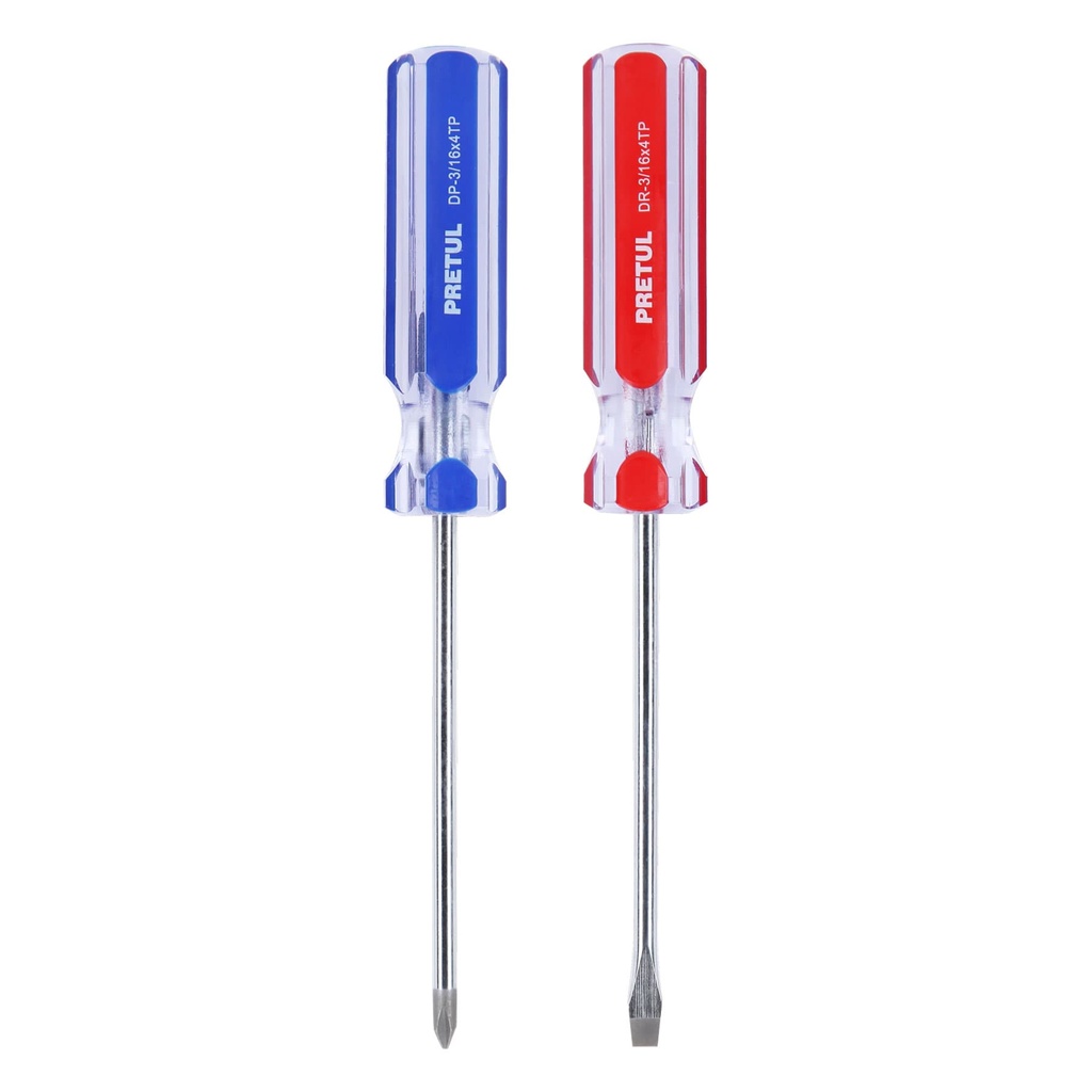 PRETUL DESARMADOR DUO-3/16X4TP 2PZA MGO PVC