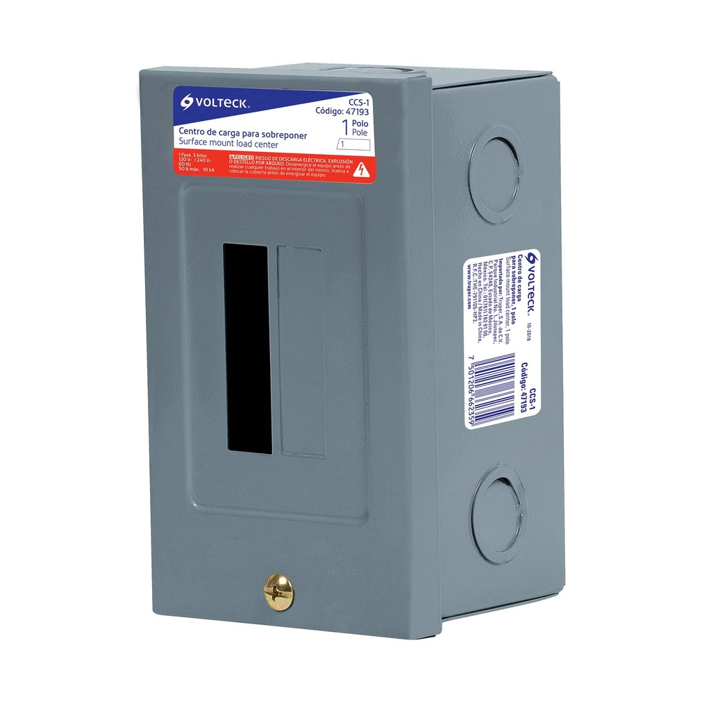 VOLTECH CENTRO D/CARGA 50A CCS-1 VOLTECH SOBREPONER 1 POLO