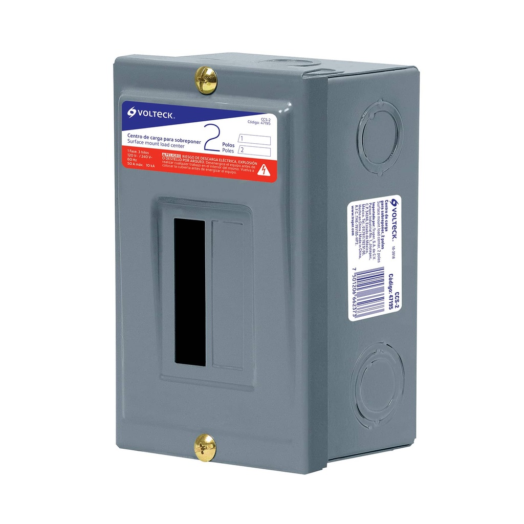 VOLTECH CENTRO D/CARGA 50A CCS-2 VOLTECH SOBREPONER 2 POLOS