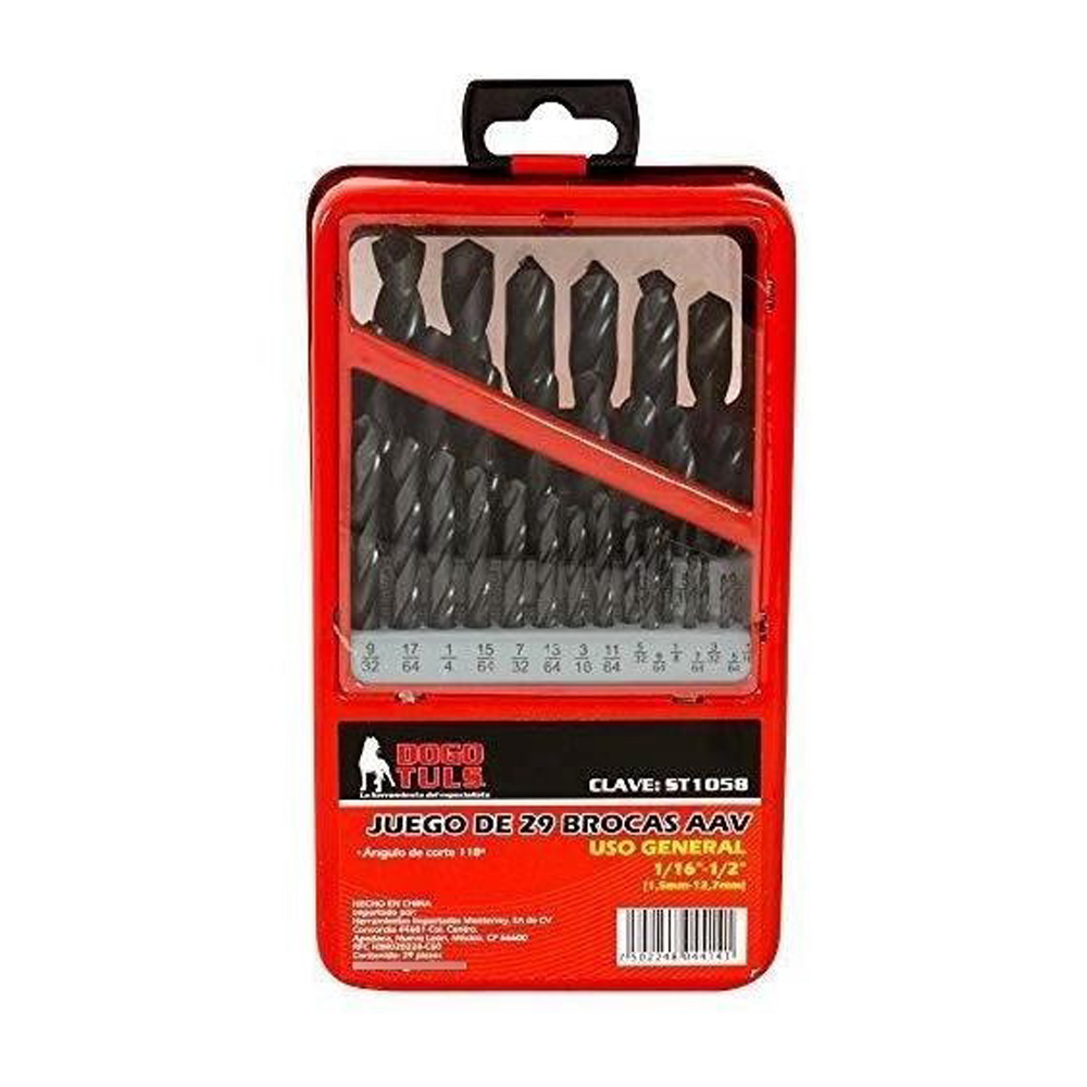 DOGOTULS JGO BROCAS AV 29PZ   1/16"-1/2"