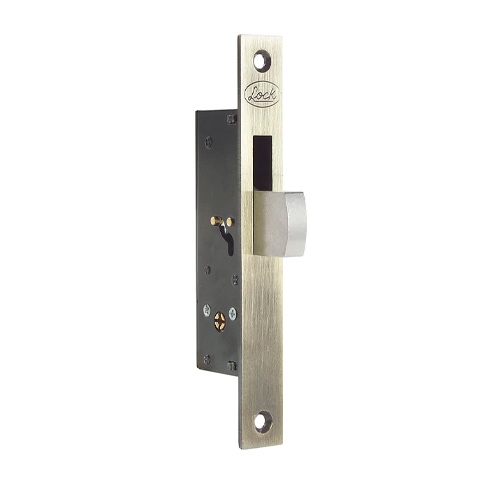 LOCK CERRADURA P/PERFIL ANG   LATON ANT PALETA L2102