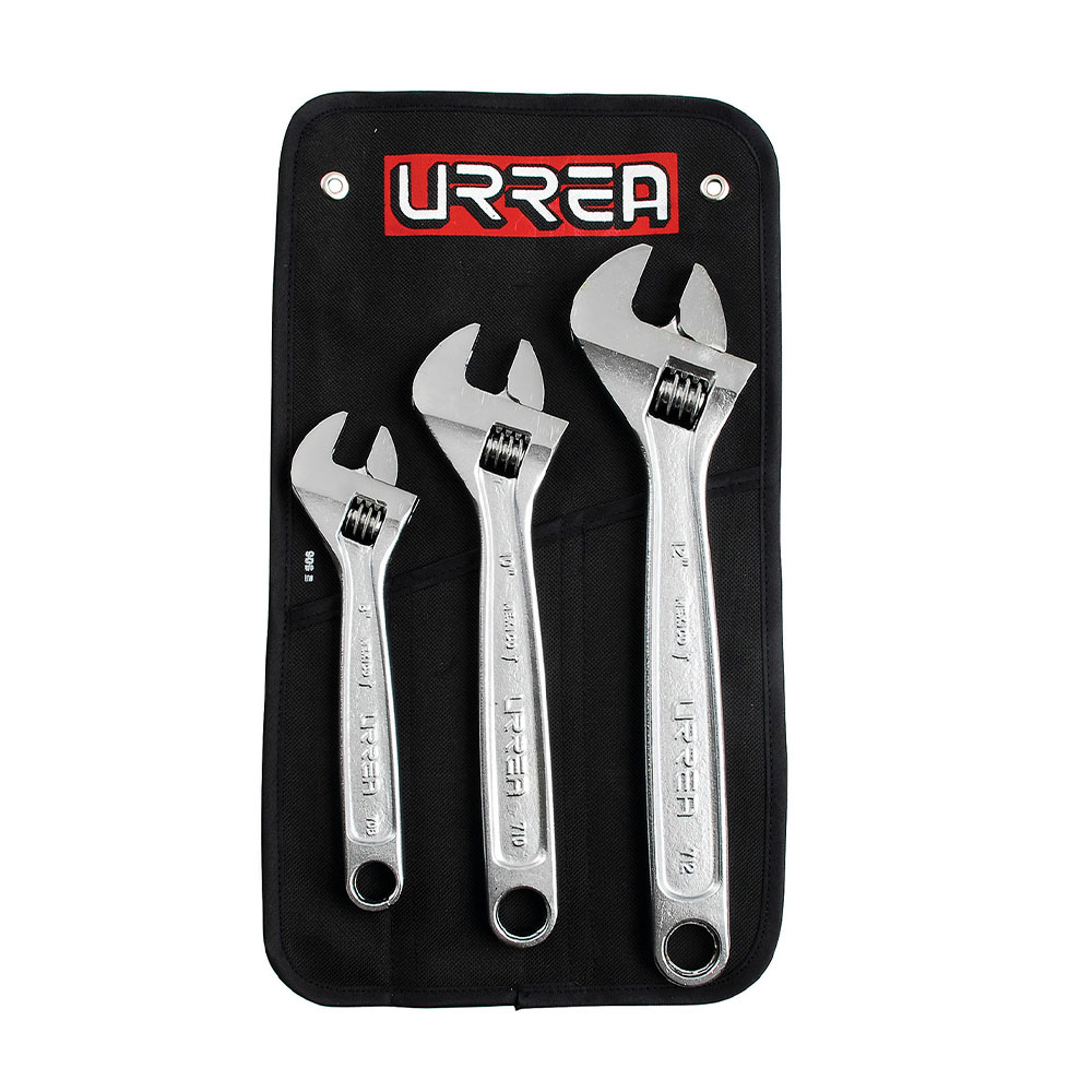 URREA JGO 3 LLAVES AJUSTABLES 795 CROMADAS