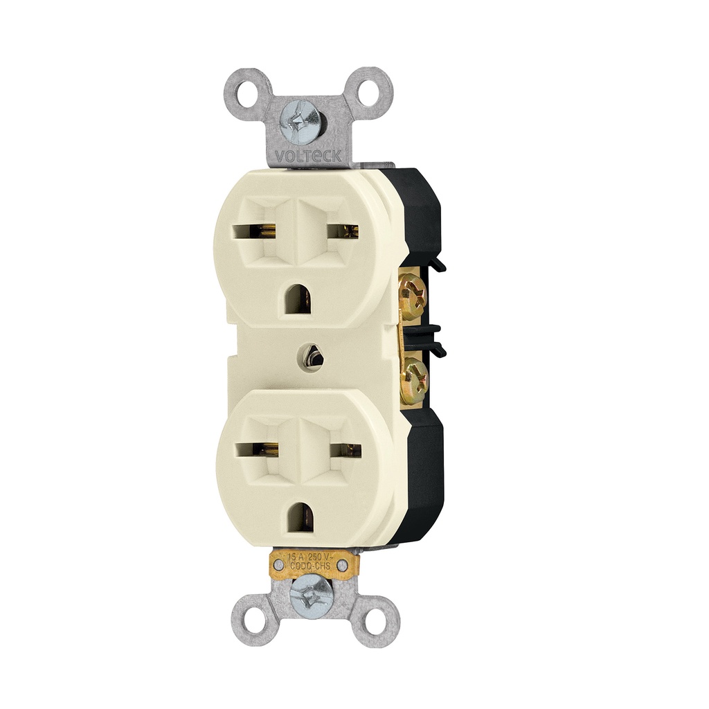 VOLTECH CONTACTO CODO-CHS VOLTECH DUPLEX CARA D/CHINO