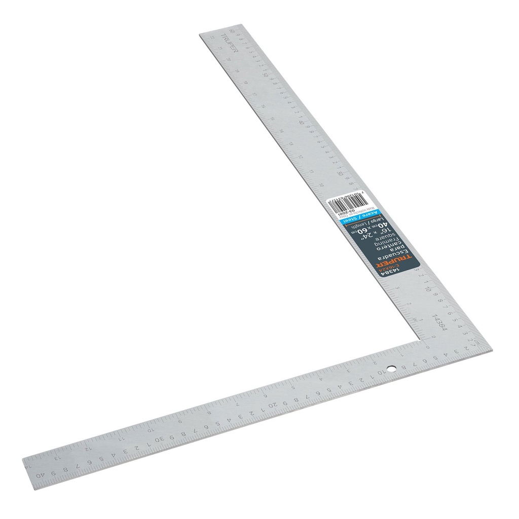 TRUPER ESCUADRA 16"X24" 14384 E-16X24 P/CANTERO AC INOX