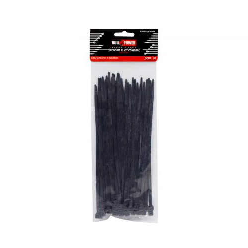 BULL POWER CINCHO-COLLARIN    50PZ NEGRO 4.8X200MM