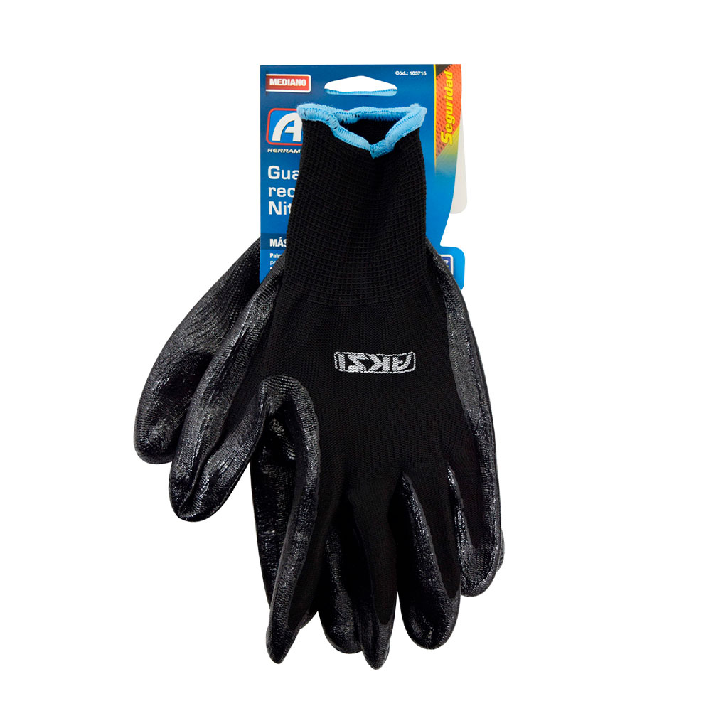 AKSI GUANTE 103715  NYLON CON NITRILO MED