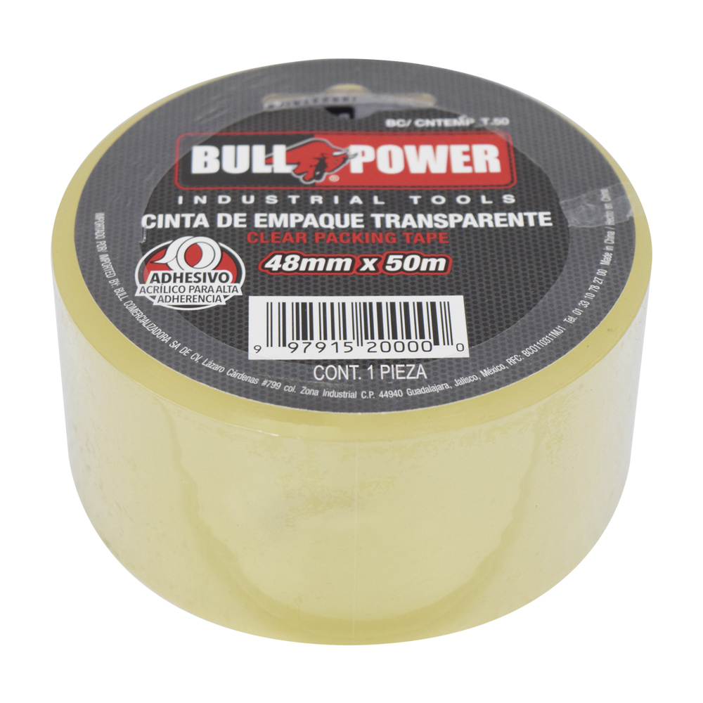 BULL POWER CINTA EMPAQUE      TRANSPARENTE 2"X50M