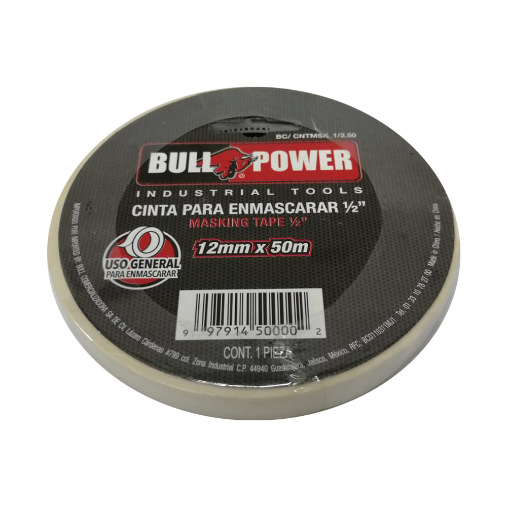 BULL POWER MASKING TAPE 1/2"X50MT
