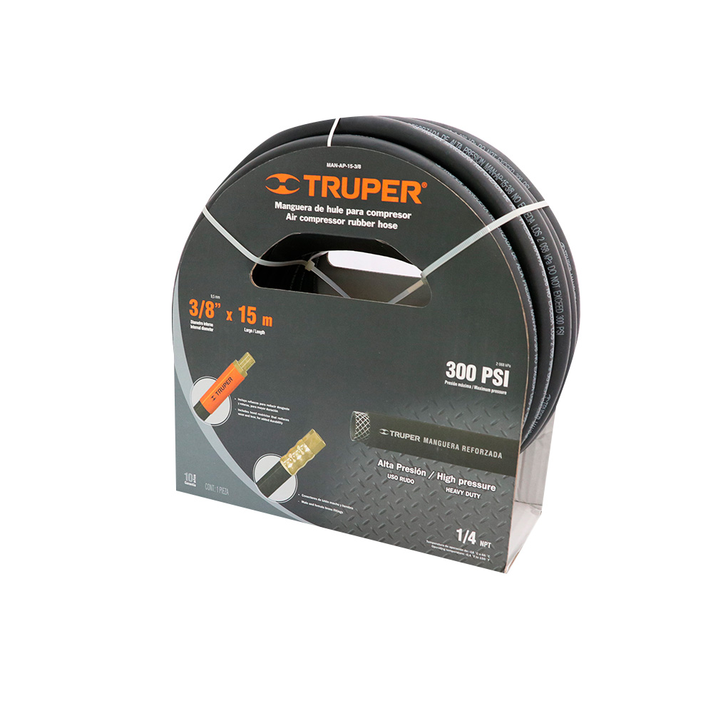 TRUPER MANGUERA MAN-AP-15-3/8  3/8 15MT P/ALTA PRESION