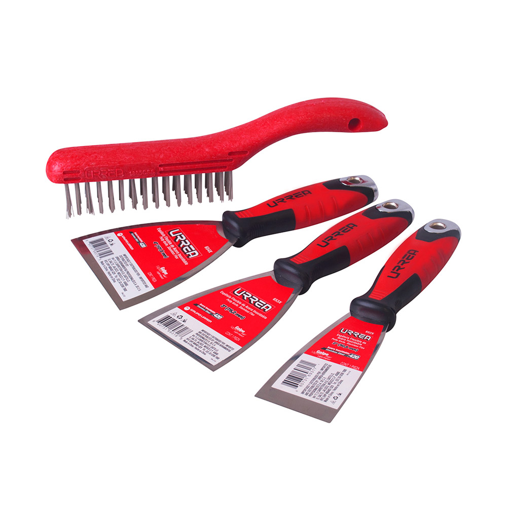 URREA ESPATULA 6501X  3PZ YCEPILLO INOX