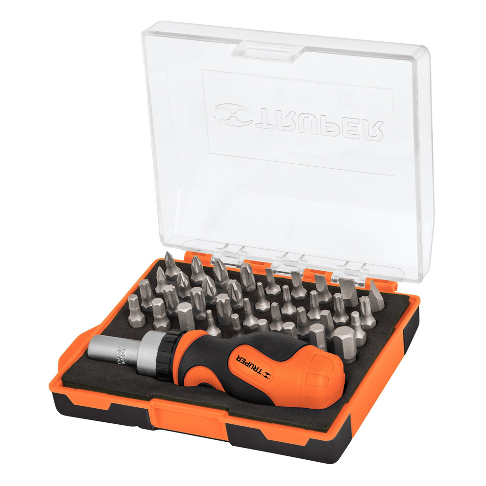 TRUPER DESARMADOR TROMPO DTROM-37C/MATRACA Y 36 PUNTAS
