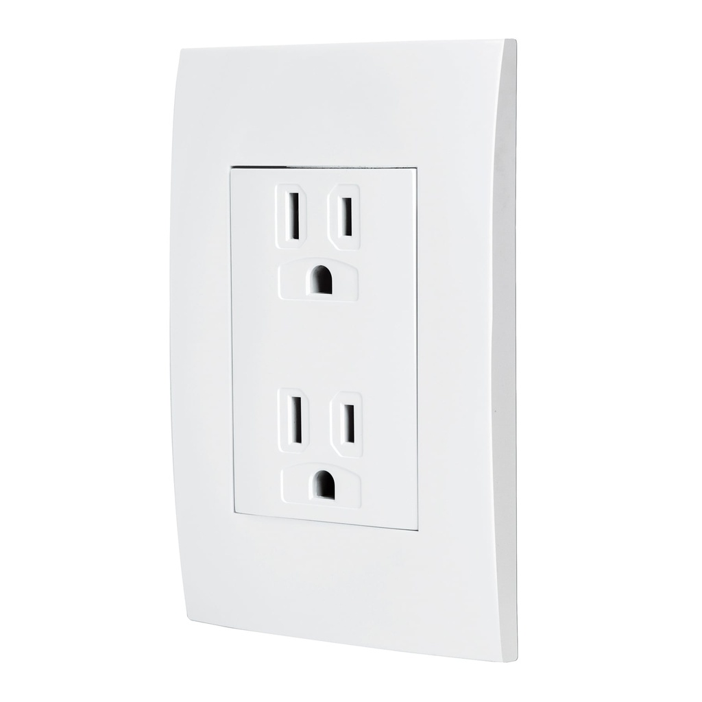 VOLTECH CONTACTO CODO-OB VOLTECHDUPLEX 2 POLOS LINEA OSLO BC