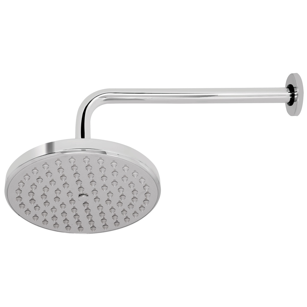 FOSET REGADERA R-208 8" CROMOPLATO ANCHO REDONDA C/BRAZO