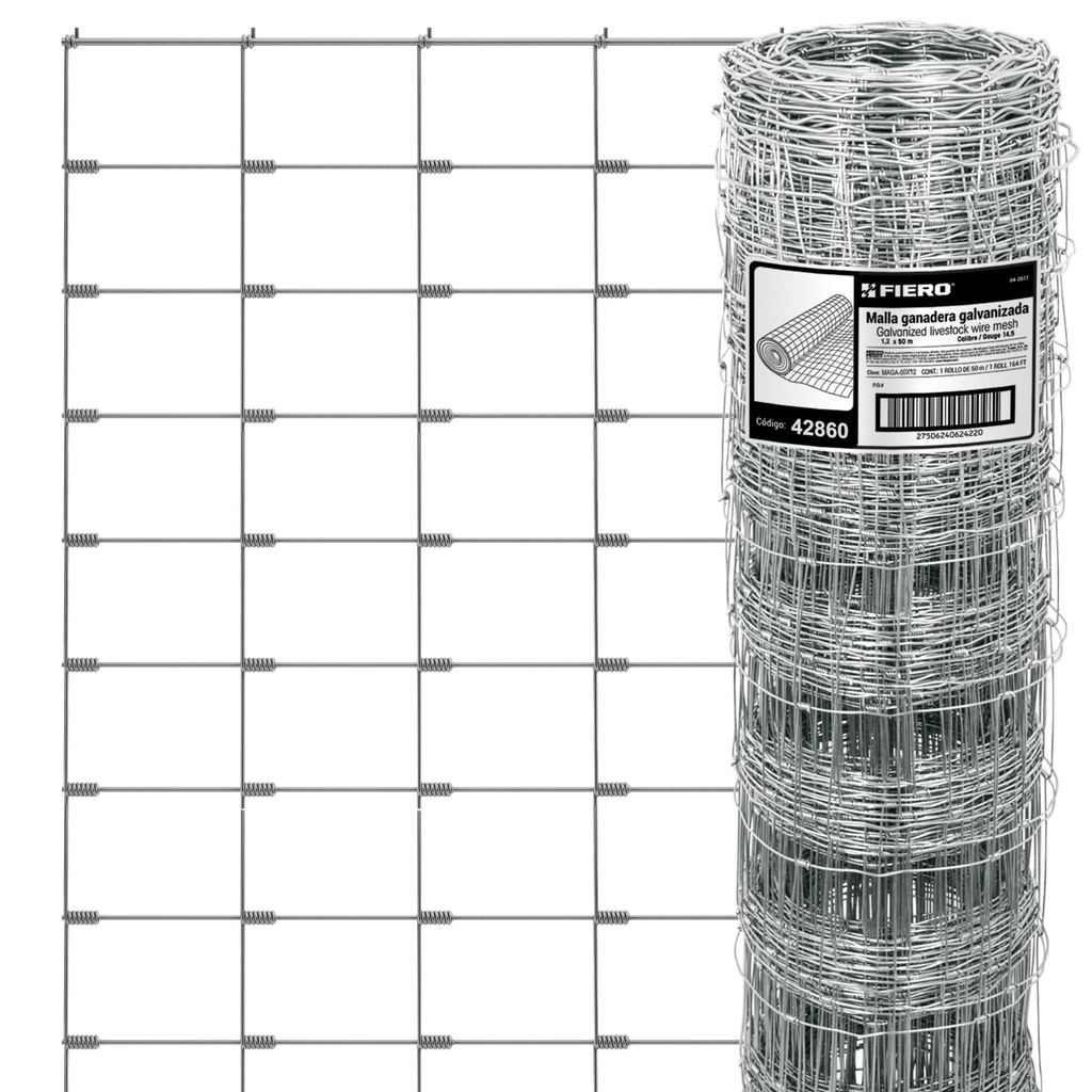MALLA GANADERA MAGA-50X1.20M1.20X50M GALV