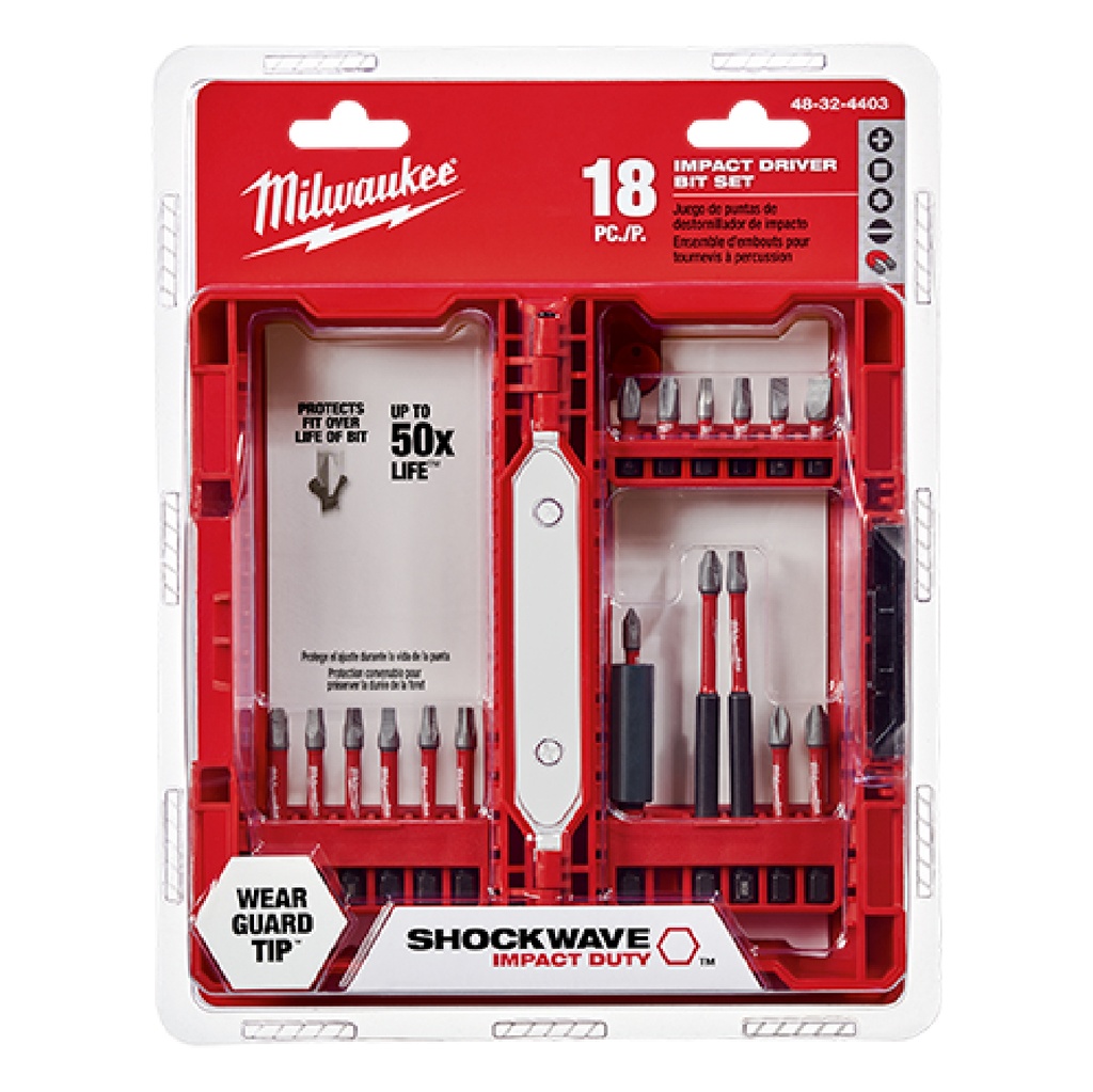 MILWAUKEE JGO PUNTAS MIXTO    18PZ